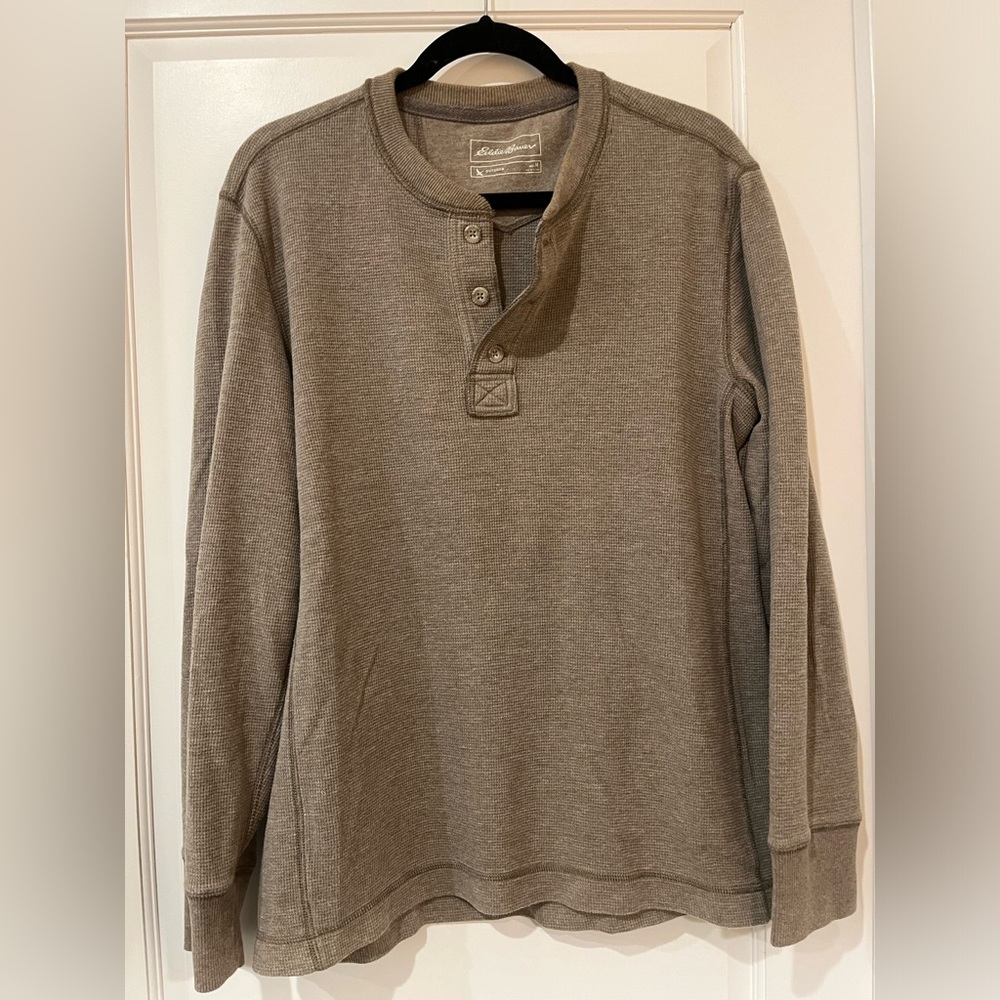Eddie Bauer Men's Favorite Long-Sleeve Thermal Henley Shirt